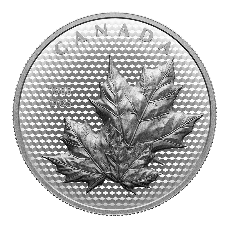 Image for 2023 $50 Fine Silver Coin - Maple Leaves In Motion from TD Precious Metals